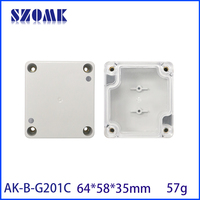 Boîtier étanche IP65 64x58x35mm avec couvercle transparent en PC et base en ABS pour capteur IoT et module de contrôle intelligent