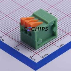 KF141V-2.54-3P Spring Terminal Block Through hole Component (THT),P=2.54mm Connector 2.54mm 3P 3 2A - Product Image 2