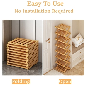 Factory Custom Vertical Wood <b>Shoe</b> Shelf OEM ODM Bespoke Multi Tier Narrow Footwear Organizer Household Entry Storage - Product Image 3
