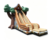Toboggan aquatique gonflable en PVC Fun Bounce Tree House pour locations de fêtes en plein air