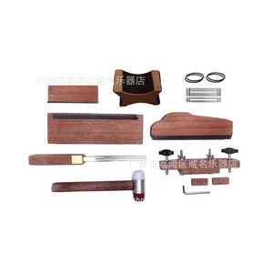 acoustique guitare réparation kit pont Suppliers-Ammoon — Kit d'outils professionnels pour guitare luthiers, Kit de Maintenance, de réparation avec Edge, lime, pince, accessoires pour instrument de musique