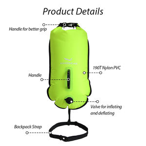 Boya <span class=keywords><strong>de</strong></span> natación inflable <span class=keywords><strong>de</strong></span> color personalizado, bolsa seca flotante <span class=keywords><strong>de</strong></span> PVC, tiro <span class=keywords><strong>de</strong></span> agua abierto - Product Image 3
