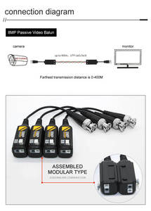 กล้องวงจรปิดส่งสัญญาณ400เมตร AHD CVI TVI HD แบบพาสซีฟ UTP ไปยัง BNC 1080P 4K 8MP วิดีโอวงจรปิดอุปกรณ์เสริมจอมอนิเตอร์ - Product Image 3