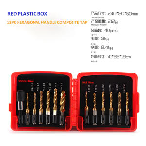 Màu Đỏ/Vàng Hộp Nhựa 13Pcs Bộ Nam Và Đế Quốc Chúng Tôi Lục Giác Chân Hợp Chất Khoan Và Khai Thác Hợp Chất Tap - Product Image 2