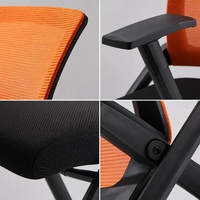 Chaise de conférence tout-en-un au design moderne, pliable, empilable, avec accoudoirs en mesh