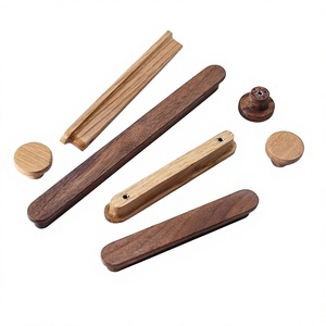 Poignées de tiroir en bois naturel pour armoires et placards - Product Image 4