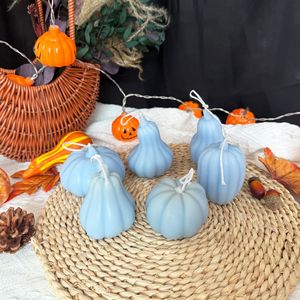 Handmade Pumpkin Shaped Scented <b>Candle</b> <b>Set</b> Multi‑color Fall Harvest Decor <b>Candle</b> For Halloween Home Table Atmosphere Ornament - Product Image 4