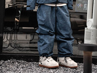 Combinaison de ski unisexe style denim 100% polyester avec doublure polaire, imperméable et coupe-vent ; Équipement de neige surdimensionné entièrement scellé
