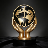 Trophée en résine au design créatif et personnalisable, avec texture de haute qualité, pouvant être gravé et adapté comme objet commémoratif de l'aviation