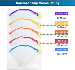 ถุงตาข่ายบับเบิ้ลแฮช1/5/10/20/32/55แกลลอนทั้งหมด5แพ็ค Essence Extractor Kit ถุงฟองโพลีเอสเตอร์รู้สึกถุงกรอง - Product Image 2