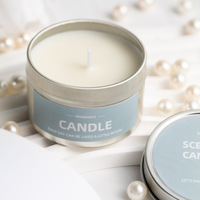 Récipient/pot/boîte à bougies vides en métal sans couture 2oz 4oz 6oz 8oz vide rond or rose mat blanc noir Vente en gros
