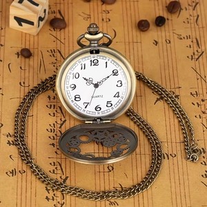 <span class=keywords><strong>Montre</strong></span> de poche évidée avec pendentif vintage Gear & Compass - Product Image 3