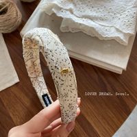 C&J YANYE 2.5CM Bandeaux pour cheveux et accessoires capillaires pour femmes et jeunes filles, en tissu de marque de luxe à motif floral rétro