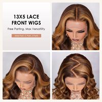 Pelucas sin pegamento de cabello humano virgen Remy brasileño con encaje frontal 13x4, pre-arrancadas, densidad 180, 22 pulgadas, onda corporal HD, línea de cabello natural, para todos.