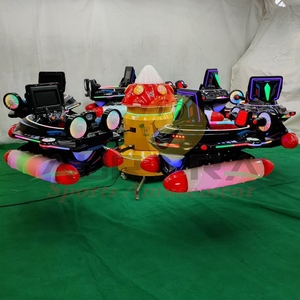Manège Électrique Commercial Rotatif en Forme d'<span class=keywords><strong>Avion</strong></span> avec Six Cabines Élevables et Lumières LED pour Centres de Jeux Intérieurs - Product Image 4