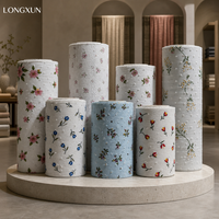 Tissu en coton pour jupe midi et maxi, 100% pur coton, jacquard à motifs floraux, tissé, en vrac, pour vêtements féminins, robes et chemises
