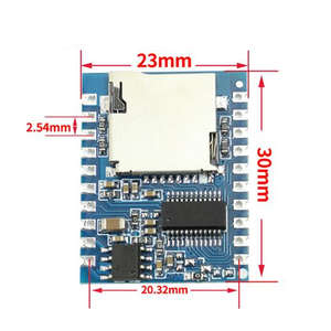 DY-SV19T Sprach wiedergabe modul Eins-zu-Eins-Trigger Serial Port Control Segment Trigger MP3-Sprachmodul Unterstützung TF-Karte - Product Image 2