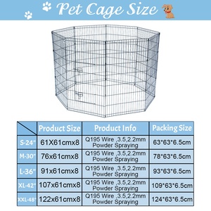 <span class=keywords><strong>Enclos</strong></span> pour animaux de compagnie en fil métallique pour lapins en plein air, parc pour chiens pliable, grande clôture pour chiens - Product Image 4