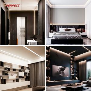 โปรไฟล์ LED แบบฝังสีเงิน 6063-T5 สำหรับแถบไฟ LED ขนาด 10 มม. มาตรฐาน IP20 สำหรับการใช้งานภายในอาคาร - Product Image 6