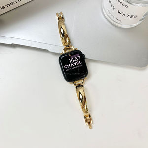 <span class=keywords><strong>Bracelet</strong></span> en métal courbé pour Apple Watch 7 8 9 10 41/42/44/45mm, <span class=keywords><strong>bracelet</strong></span> pour iWatch, <span class=keywords><strong>bracelet</strong></span> de <span class=keywords><strong>montre</strong></span> en métal - Product Image 1