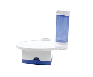 Plateau dentaire 3-en-1 Foshan Vigor / Porte-gobelet bleu / Boîte à mouchoirs en papier pour fauteuil dentaire - Product Image 4