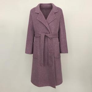 OFTBUY, Otoño Invierno 2024, chaqueta de mezcla de lana para mujer, abrigos de piel de conejo con cinturones gruesos y cálidos, abrigo largo suelto, ropa de calle - Product Image 3