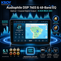 KSOY-06 Car Radio Android Universal QLED Touch Screen Wireless Carplay GPS Head Unit 6+128G 360 Camera Optical Coaxial FM AM 4G