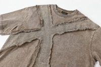 T-shirt en coton délavé surdimensionné de haute qualité avec logo personnalisé vintage 330 g/m² pour homme