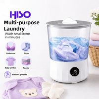 Lave-linge portable, mini lave-linge 1,5 L, pliable, avec écran numérique et panneau de commande, pour les dortoirs et le lavage quotidien