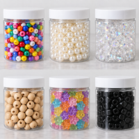 Contenants de rangement pour perles personnalisés, bocaux transparents en PET avec couvercles pour l'organisation des perles artisanales et des fournitures de fabrication de bijoux, vente en gros