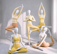 Mannequin de yoga en fibre de verre de qualité supérieure, modèle féminin corps entier, blanc mat, pour vitrine de magasin de vêtements