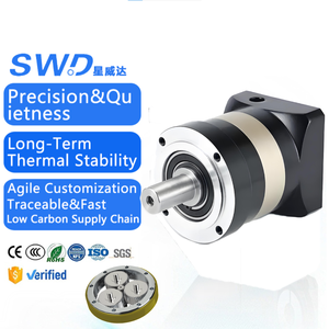 Gearbox Planetary Helical Presisi 60mm Flange PL60 Rasio 10:1, Housing 3 Lingkaran, <span class=keywords><strong>Motor</strong></span> Pengurang Kecepatan Input 5 HP 3000 RPM untuk Pertanian - Product Image 1