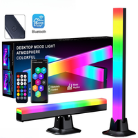 Kit de Luz Ambiental LED Inteligente de 5V con Control por Aplicación y Sincronización Musical, Lámpara de Ambiente para Juegos de PC de Escritorio de 2.5W, para Decoración de Habitaciones, Hogar y Fiestas