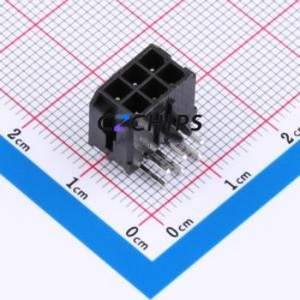 A300E1W2-2B6P12 Wire-to-<b>Board</b> <b>Pin</b> Header Bent Lead Through Hole,P=3mm Connector 2x3P 3mm Right Angle Insert Micro-Fit (MX 3.0) - Product Image 1