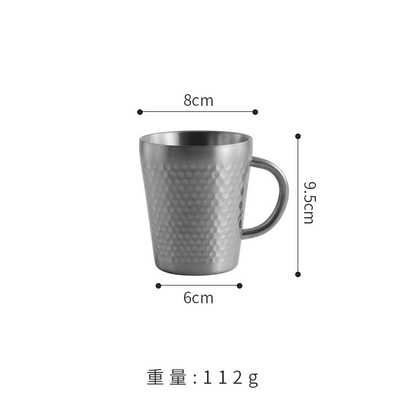 Mug à texture martelée (argent mat)