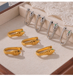18k oro placcato in acciaio inox dichiarazione <span class=keywords><strong>serpente</strong></span> grandi cerchi gioielli animali <span class=keywords><strong>serpente</strong></span> cerchio <span class=keywords><strong>orecchini</strong></span> a cerchio <span class=keywords><strong>con</strong></span> zirconi cubici - Product Image 5