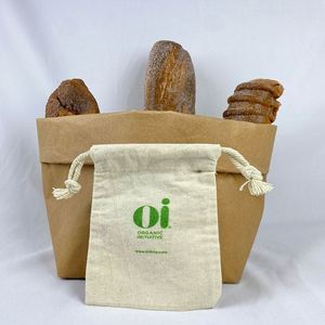 Portable Reusable Organic Cotton <b>Drawstring</b> Bag with Custom Logo High Quality Durable Recyclable Dust <b>Pouch</b> Bag - Product Image 3