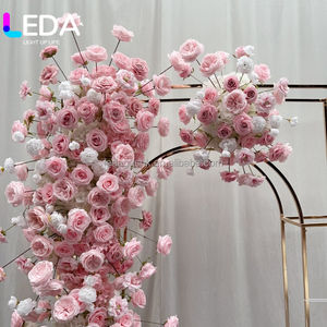 Camino de Mesa LEDA con Rosas Rosadas Elegantes, Hecho a Mano, Tela Suave, para Decoración de Bodas, Cumpleaños, San Valentín - Product Image 5