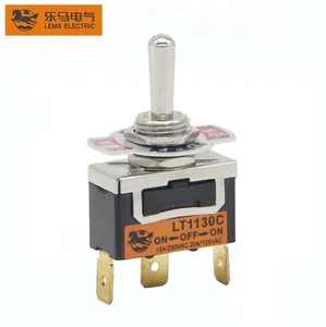 Lema LT1130C Quick Terminal 3 way toggle switch on off on 3 pin momentary toggle switch with protection cover