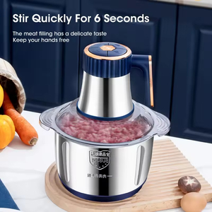 เครื่องบดเนื้อไฟฟ้า 5 ลิตร รุ่นใหม่ เครื่องบดอาหาร สแตนเลสอเนกประสงค์ เครื่องหั่นผัก เครื่องสับอาหาร เครื่องใช้ในครัว - Product Image 5