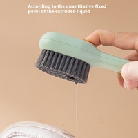 Brosse de nettoyage de chaussures à poils doux, brosse à vêtements liquide à long manche, brosse à planche à laver, outils de nettoyage ménager