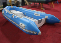Bateau gonflable rigide en fibre de verre pour le divertissement familial, bateau à rames pour le surf, la pêche et le sauvetage, activités de plein air