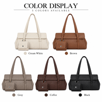 Fournisseur de sacs minimalistes pour femmes style East-West en gros, sac à bandoulière rectangulaire 2-en-1 avec mini porte-monnaie, faible MOQ 20 pour la vente au détail