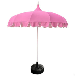 Оптовая продажа от производителя: складной водонепроницаемый зонт-пагода для пляжа и патио, с волнистым краем, из стекловолокна, для больниц и отелей - Product Image 6