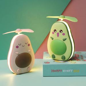 Mini Lámpara Recargable USB <span class=keywords><strong>con</strong></span> Forma de <span class=keywords><strong>Aguacate</strong></span>, Lámpara LED Nocturna Portátil, <span class=keywords><strong>Espejo</strong></span> de Maquillaje, Pequeño Ventilador, Regalo Promocional, Novedad 2020 - Product Image 2