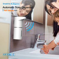 Distributeur de Savon Liquide Intelligent Mural à Capteur LED Automatique pour Cuisine, Salle de Bain et Hôtels