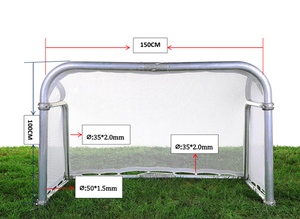 LDK Equipo Deportivo Aluminio 3 en 1 Niño Fútbol Hockey Goalpost Mini Plegable Portátil Entrenador Objetivos - Product Image 2