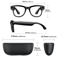 Gafas Inteligentes M02 Ultra con Asistente de IA, Traducción en Tiempo Real, Control por Voz, Video, Control Táctil en la Patilla Derecha, Reproducción de Música