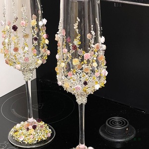 Bicchiere Highball Artigianale di Alta Gamma - Coppa per Brindisi Nuziali, Regalo per Migliore Amica o Fidanzata per Fidanzamento o Matrimonio - Product Image 1