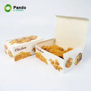 卸売カスタムロゴカスタマイズ食品グレード紙包装フライドチキンボックス - Product Image 1